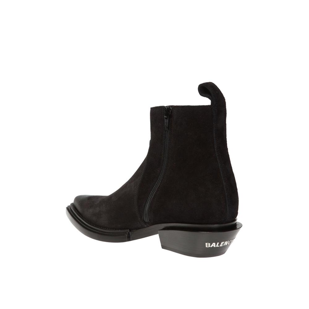 Balenciaga - Black Suede Ankle Boots - IT 39.5 - Picture 3 of 6